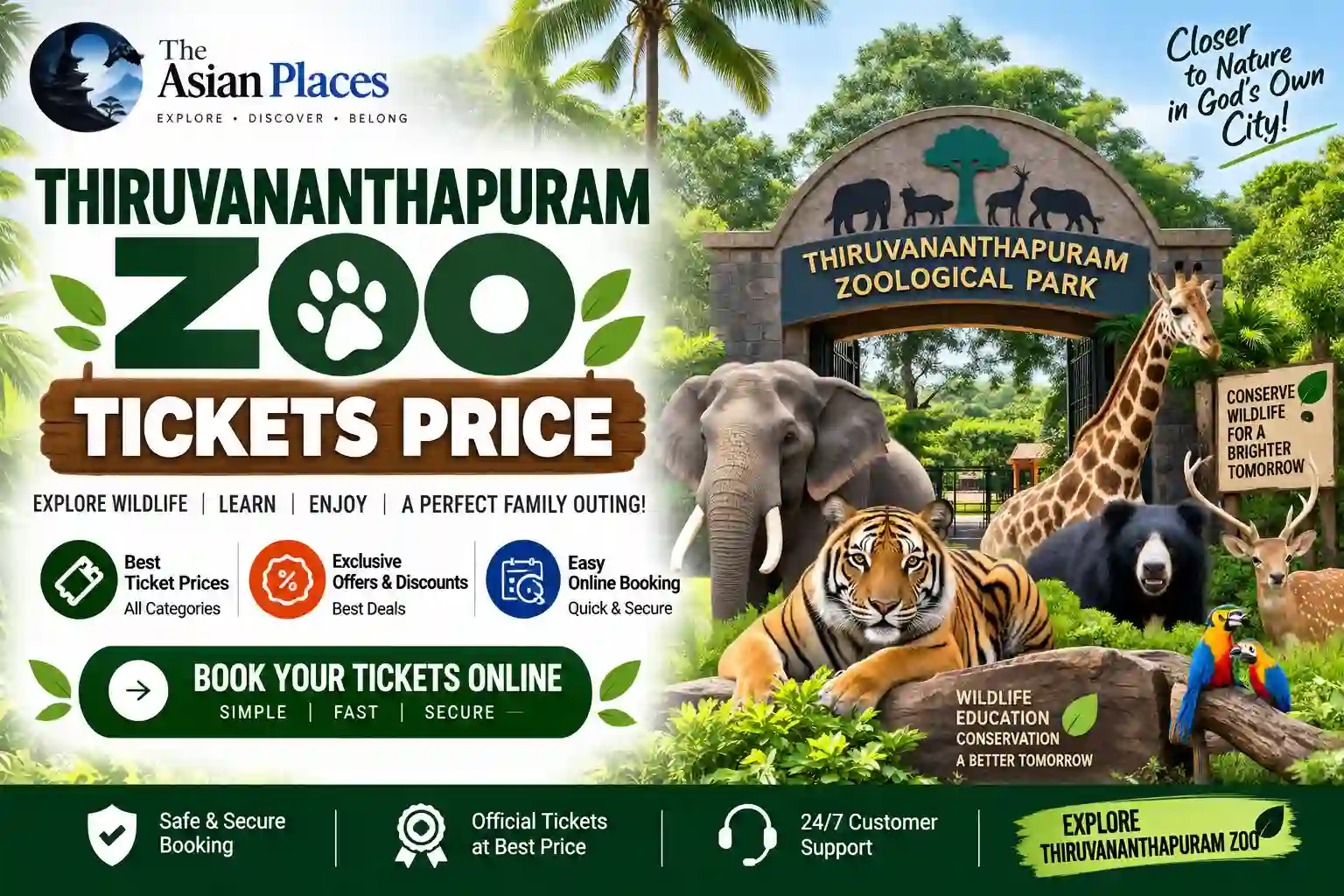 Thiruvananthapuram Zoo ticket price